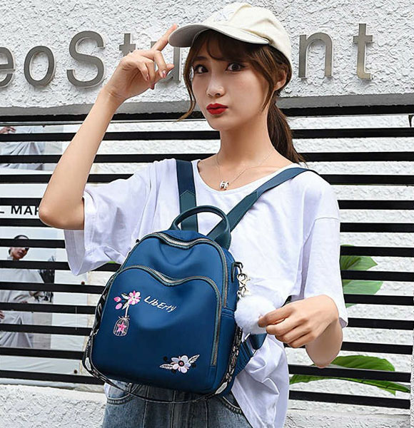 New Oxford Cloth Backpack Women Mini Fashion Embroidery Female Bags All-Match School Bag For Girl