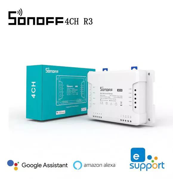 Sonoff 4 Channel R3 (Rev 3) Wireless WiFi Smart Switch (10A, 2200 W)