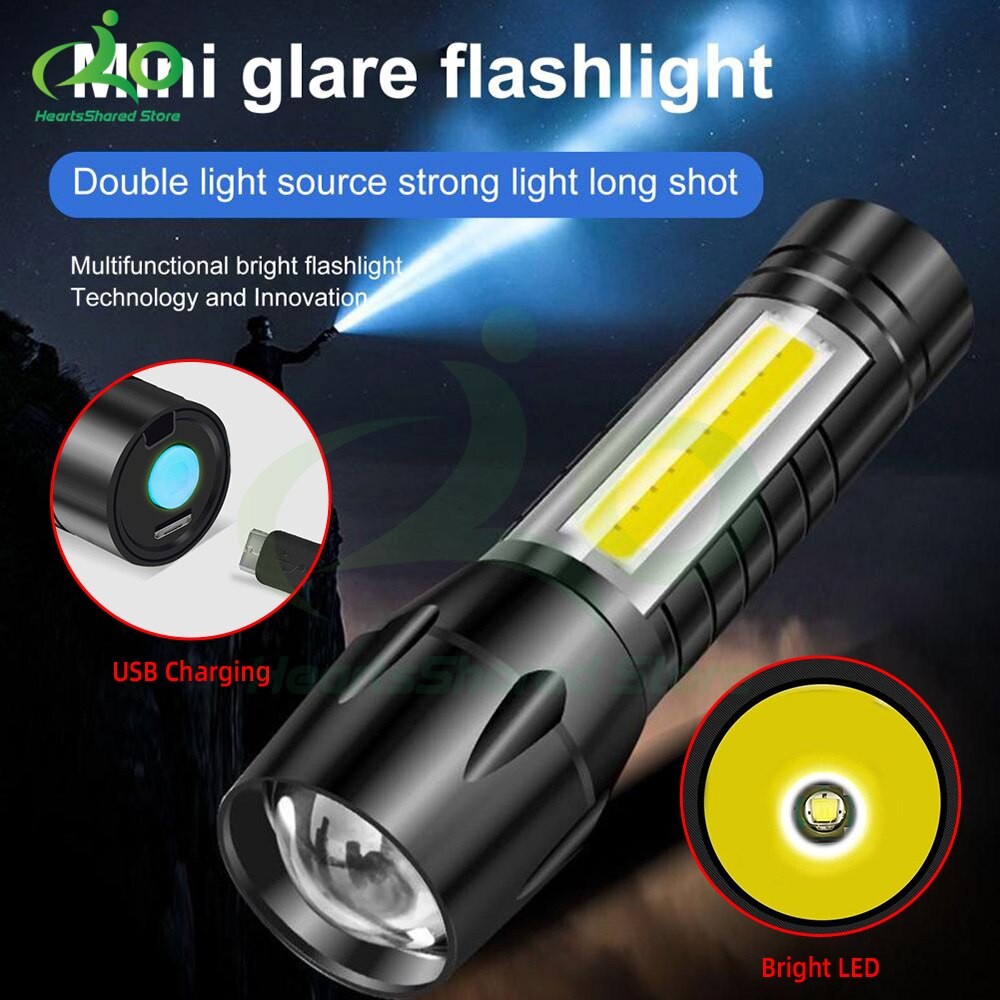 Geepas GP-009 Rechargeable Led Flashlight Torch Lamp(DS)