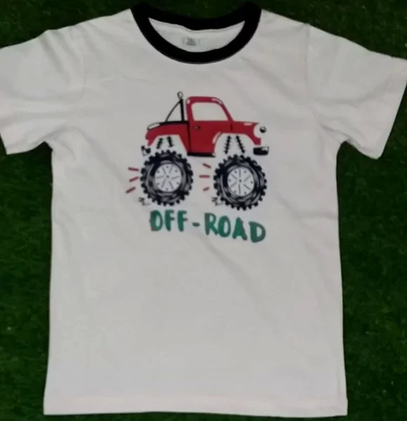 Printed Solid T-Shirt for 8-12 Years Boys
