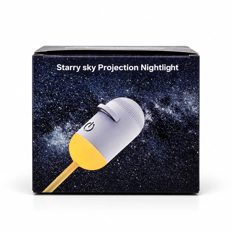 2-in-1 USB Mini Galaxy Star Projector Night Light | 360° Flexible Bedside Lamp with 12 Disks