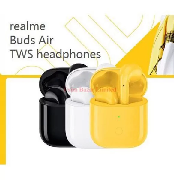 Realme Buds Air TWS Wireless Mini Air Pods Bluetooth 5.0 Earphones (Ear Buds with Charging Box Mic for All Phone)