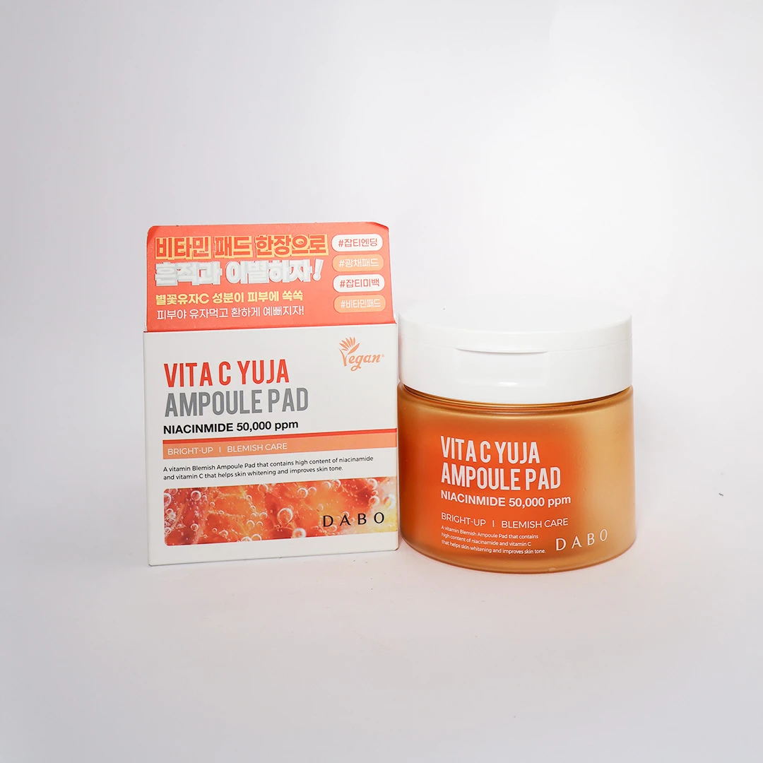 DABO Vita C Yuja Ampoule Pad 100 Pads 120ml – Brightening & Hydrating Toner Pads