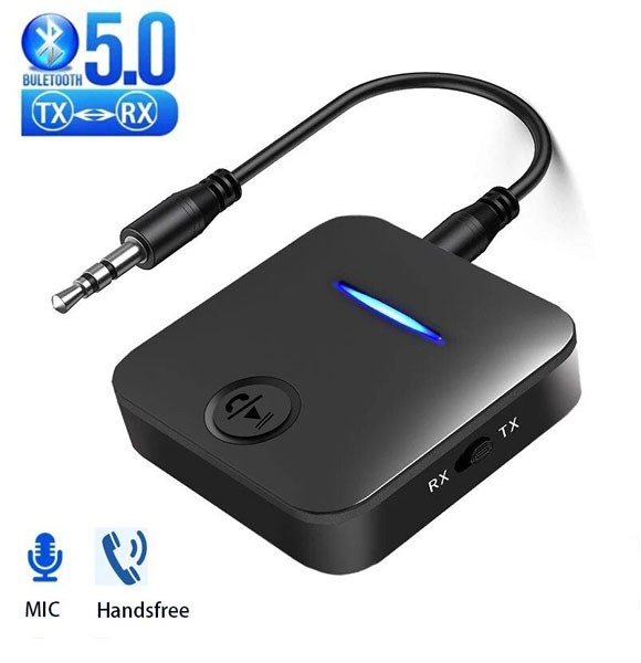 Bluetooth Audio Transmitter & Receiver (2-In-1) For TV, Headphones/Speaker/PC/Car/Home Stereo