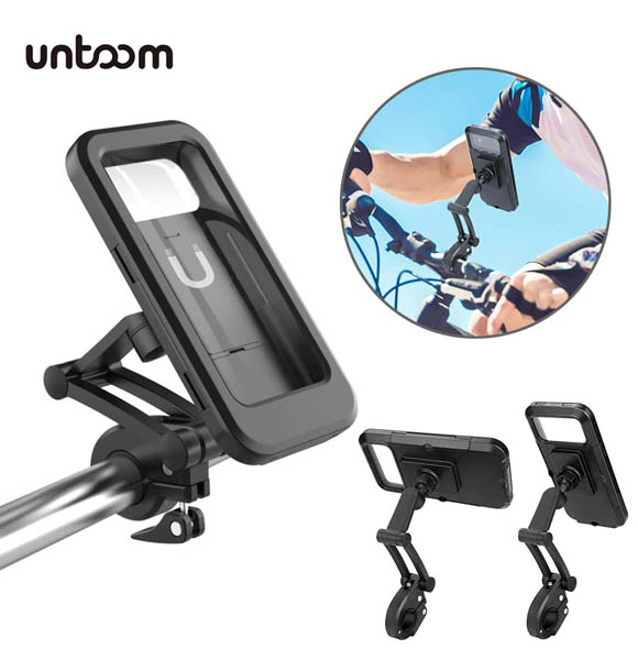 Universal Waterproof Bicycle Phone Holder Bike Motorcycle Handlebar Mobile Phone Stand Mount Waterproof Cell Phone Bracket Case (DS)