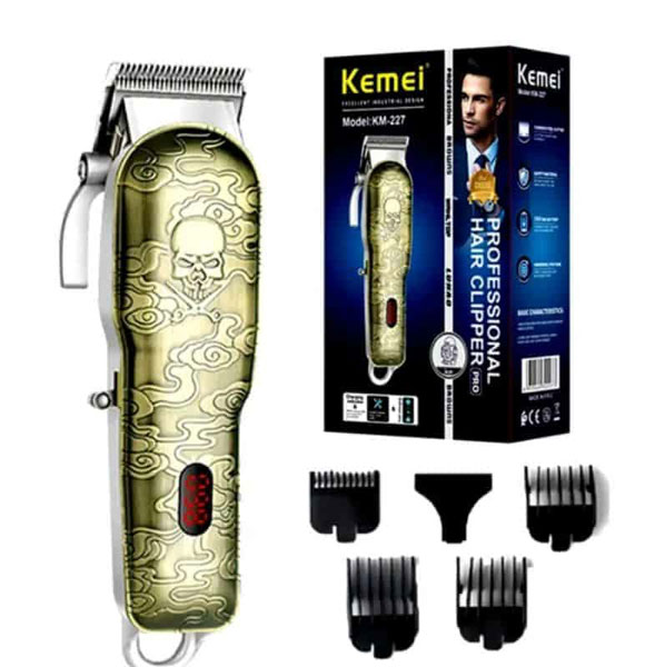 Kemei KM-227 Electric Cord & Cordless Hair Clipper Metal Body for Man
