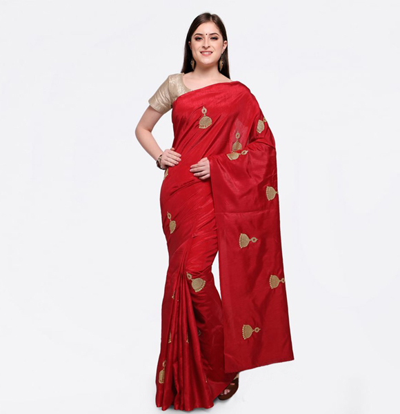 Gorgeous Silk Blend Printed Saree with Blouse GM-1132