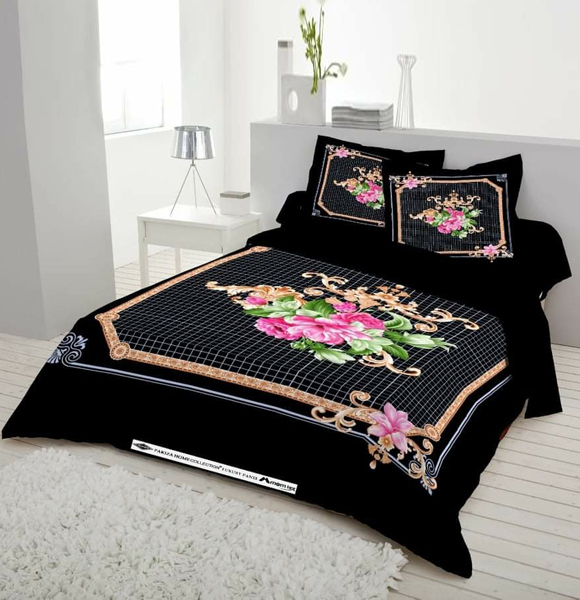 Premium Quality King Size Printed Bed Sheet GM-248