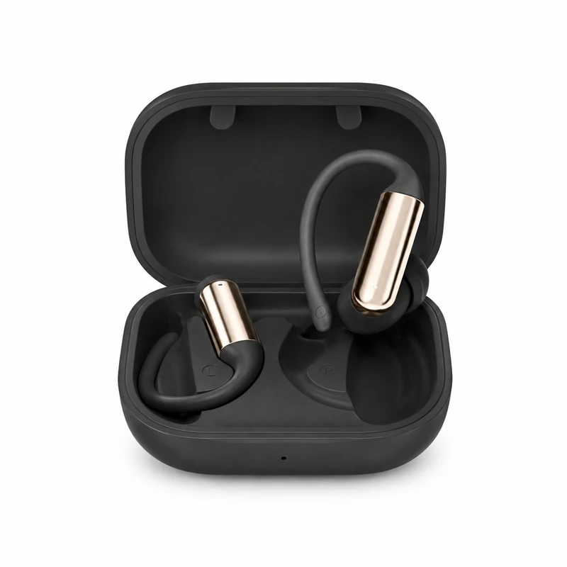 CD001 Open-Ear TWS Earbuds with Ear-Hook Design, Hi-Res Audio, Noise Reduction & Type-C Charging