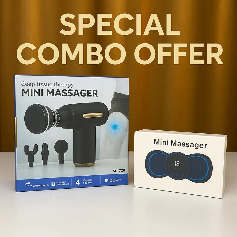 Mini Rechargeable Deep Tissue Therapy Massager | SL-720 & Smart Mini Neck Massager Special Combo