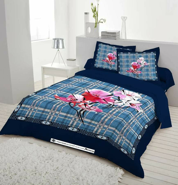 Premium Quality King Size Printed Bed Sheet GM-256