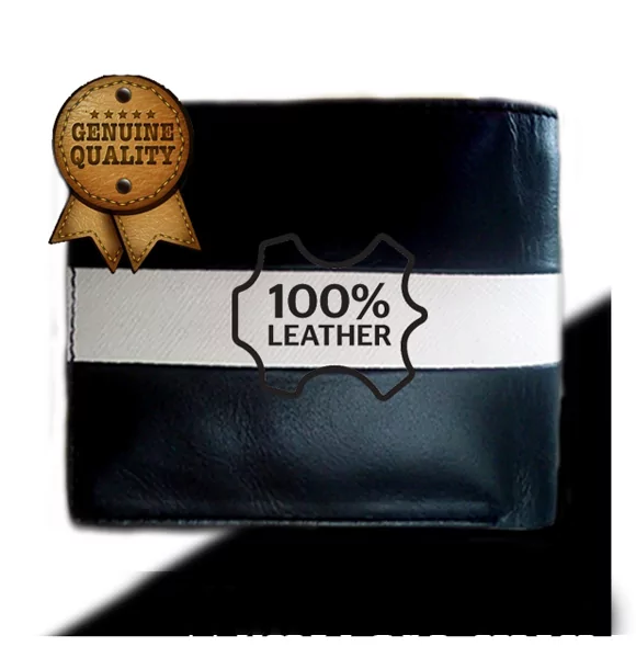 Men's Genuine Leather Black Wallet ।। with Money Back Guarantee