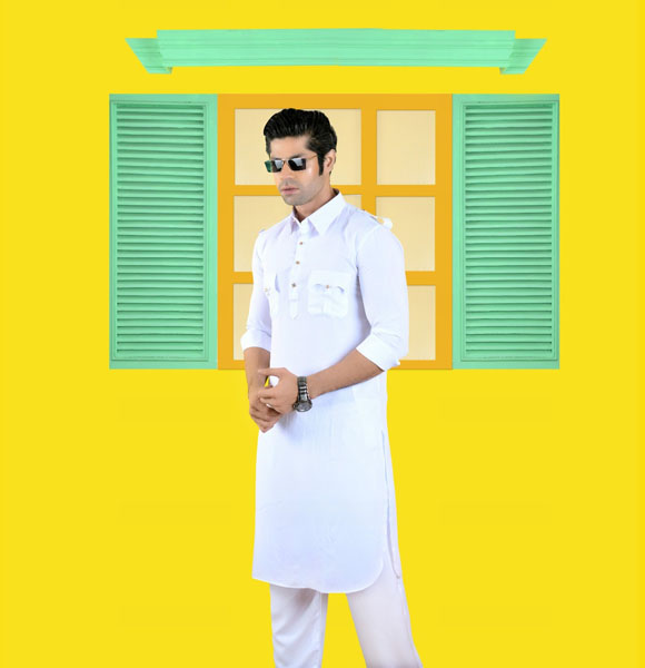 Eid Collection Stylish Kabli Set for Men (White)