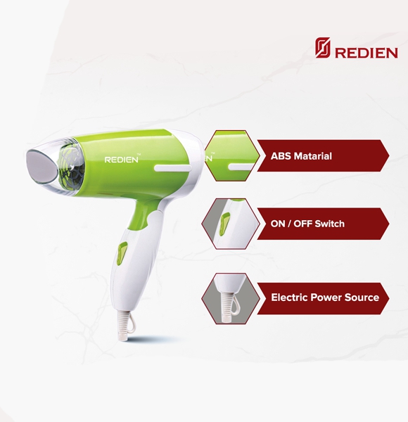 Redien RN-8730 Brand Portable Mini Hairdryer 1200W Hot and Cold Dual-Function Switch Hairdryer EU Plug Personal care Appliances