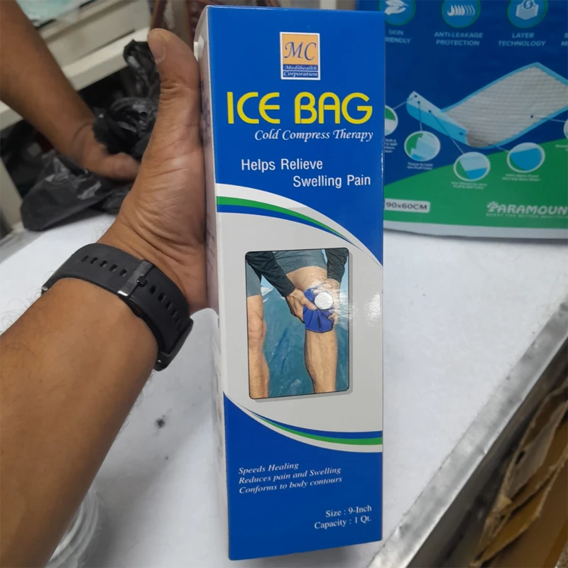 Ice Bag, Hot & Cold Therapy Reusable for Injuries Pain Relief, 9 Inch, Royal Blue