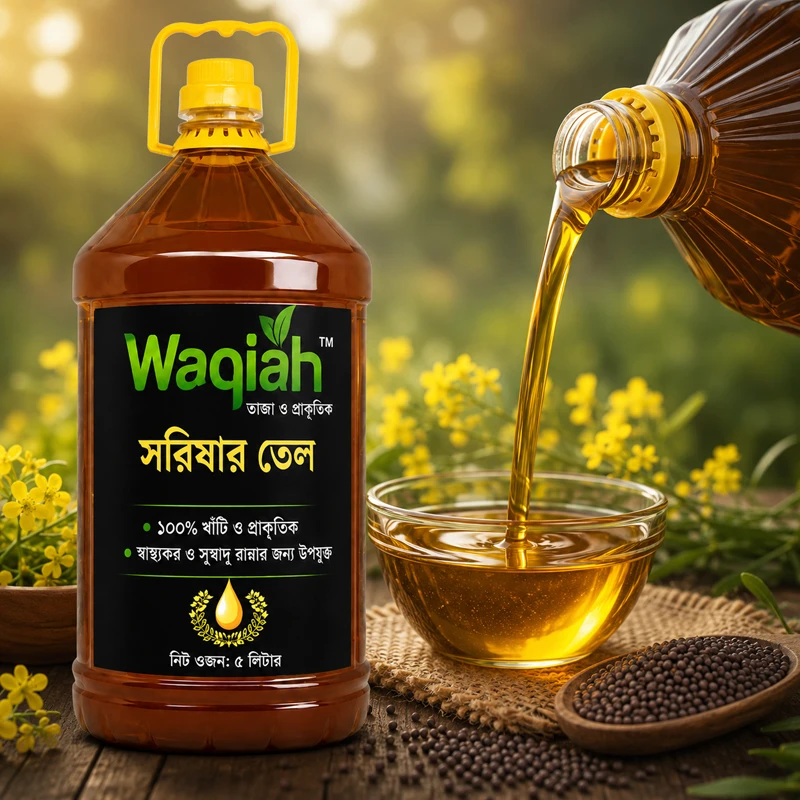 ঘানিতে ভাঙ্গানো খাঁটি সরিষার তেল (৫লি:) Mustard oil 5 liter