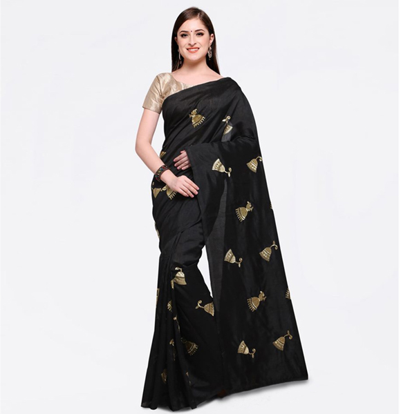 Gorgeous Silk Blend Printed Saree with Blouse GM-1131