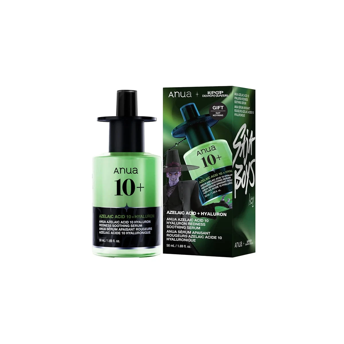 ANUA Azelaic Acid 10 Hyaluron Redness Soothing Serum – KPOP Demon Hunters Edition, 50ml