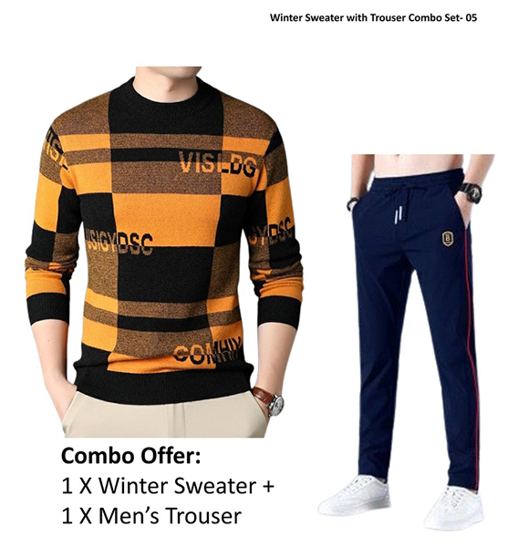 Winter Sweater with Trouser Combo Set -05