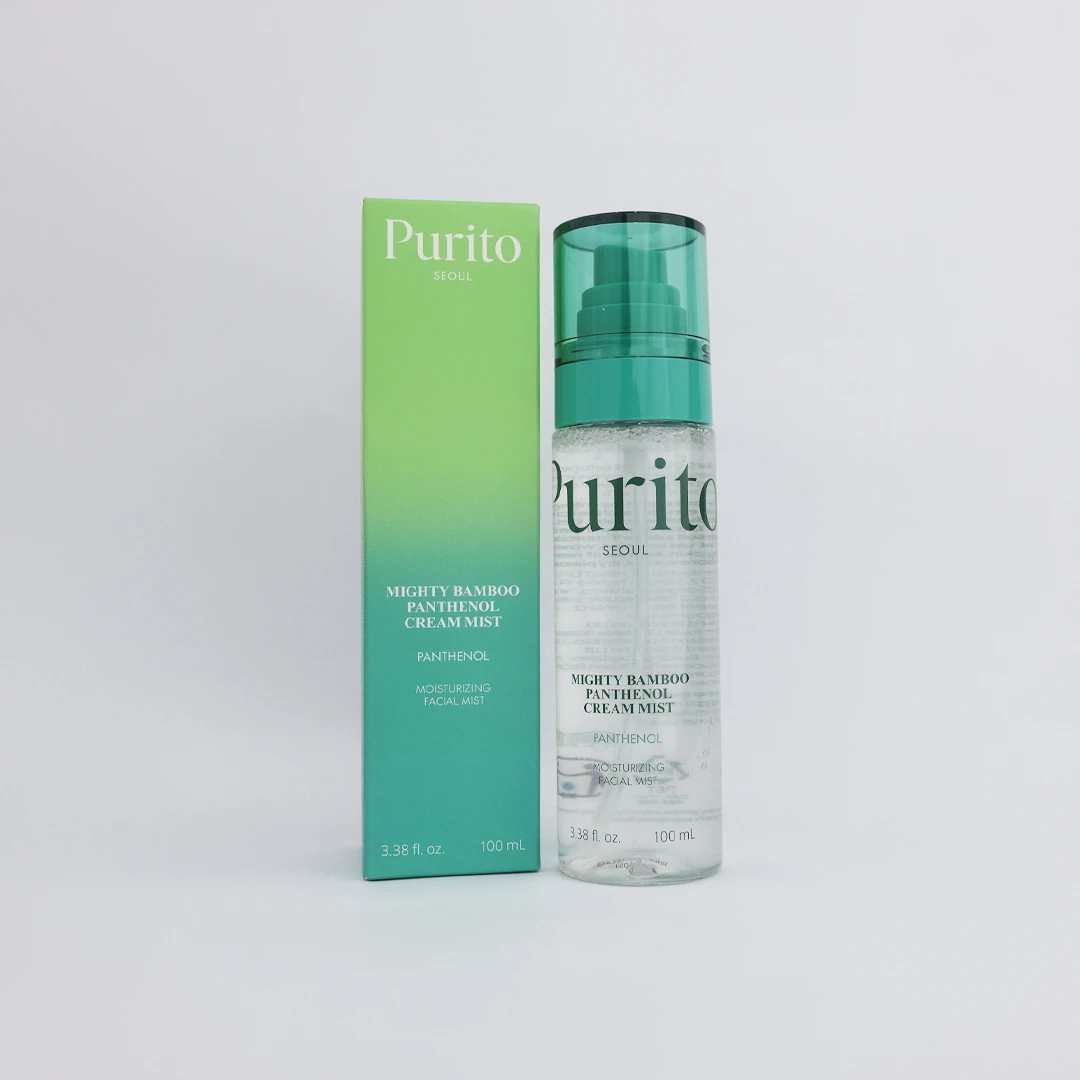 Purito Mighty Bamboo Panthenol Cream Mist 100ml – 3X Panthenol Barrier Hydrating Face Mist with Bamboo Extract, Niacinamide & Ceramides