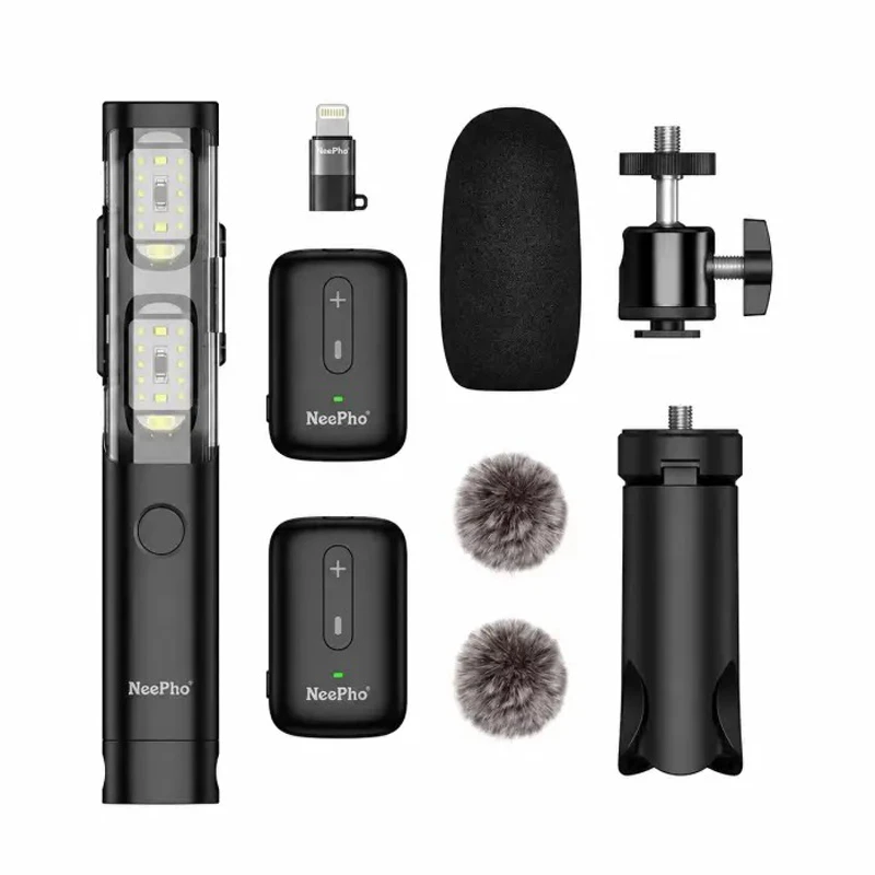 NeePho NP-63 4-in-1 Wireless Lavalier Microphone Kit