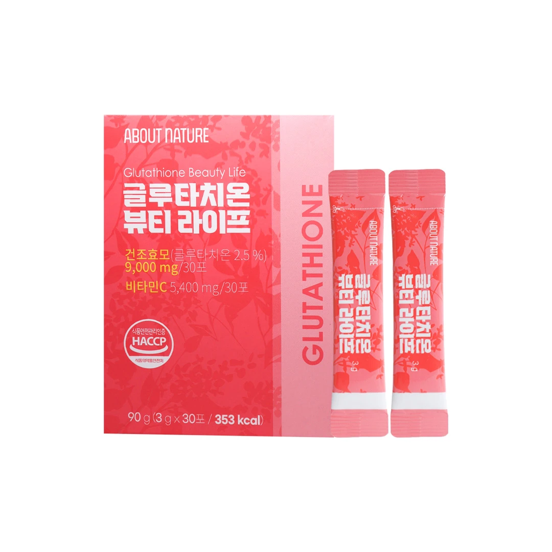 About Nature Glutathione Beauty Life 90g (3000mg x 30 Packets) – Beauty Supplement