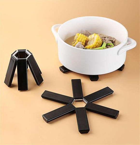 3 pcs Set Kitchen Non-slip Folding Insulated Mat Heat Resistant Cushion Pad Trivet Pan Placemat Kitchen Heat Insulation Pad Holder Coaster (DS)
