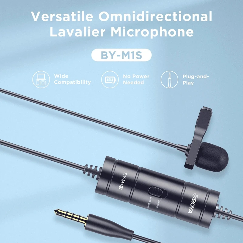 BOYA BY-M1S Universal Lavalier Microphone