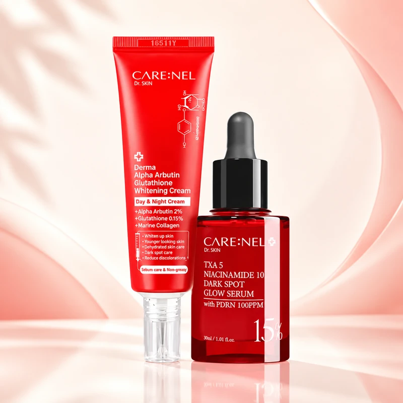 Dark Spot Correct & Glow Combo – CARE:NEL Alpha Arbutin Cream & TXA Serum