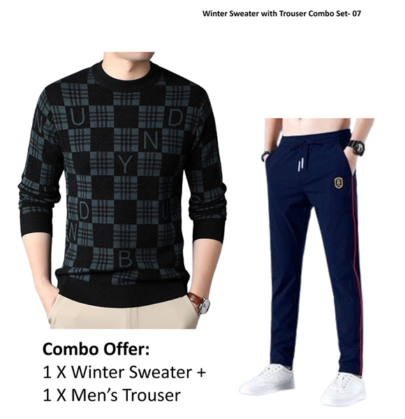 Winter Sweater with Trouser Combo Set -07