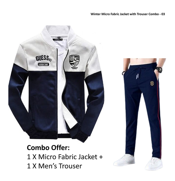 Winter Micro Fabric Jacket with Trouser Combo - 03