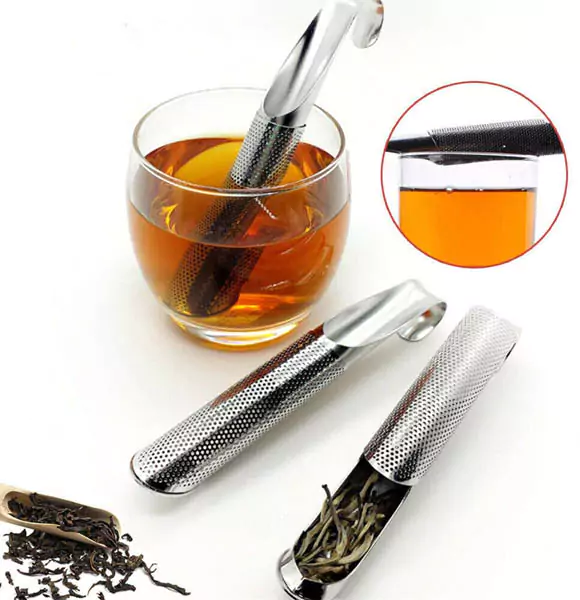 Kitchen Accessories new Tea Strainer Amazing Stainless Steel Infuser Pipe Design Touch Feel Holder Tool Tea Spoon Infuser Filter (DS)