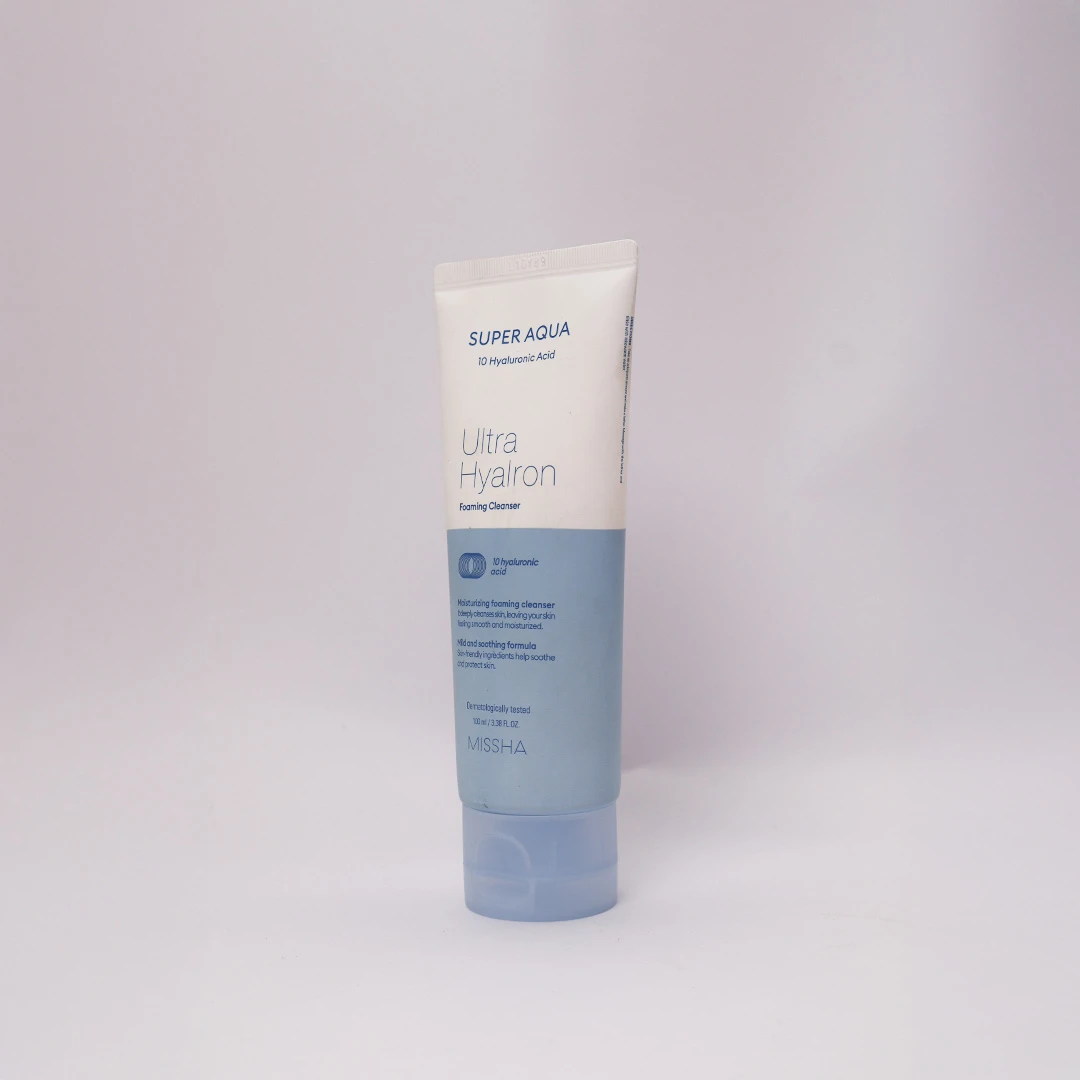 MISSHA Super Aqua Ultra Hyalron Foaming Cleanser 100ml – Hydrating Face Wash