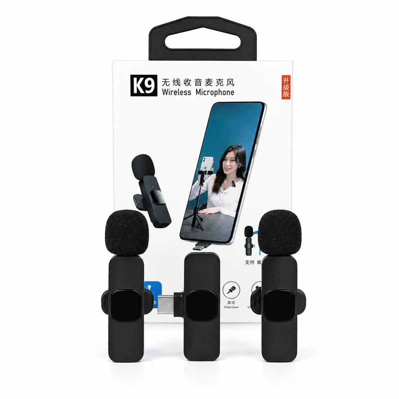 Wireless K9 Microphone Portable Audio Video Recording Mic