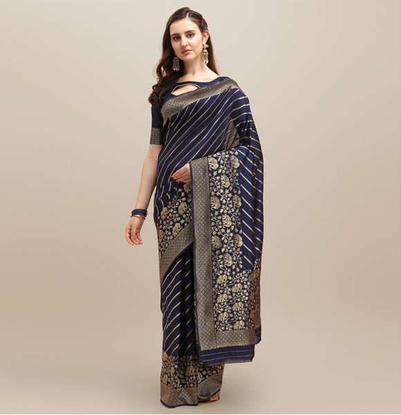 Printed Silk Blend Saree with Blouse GM-1117