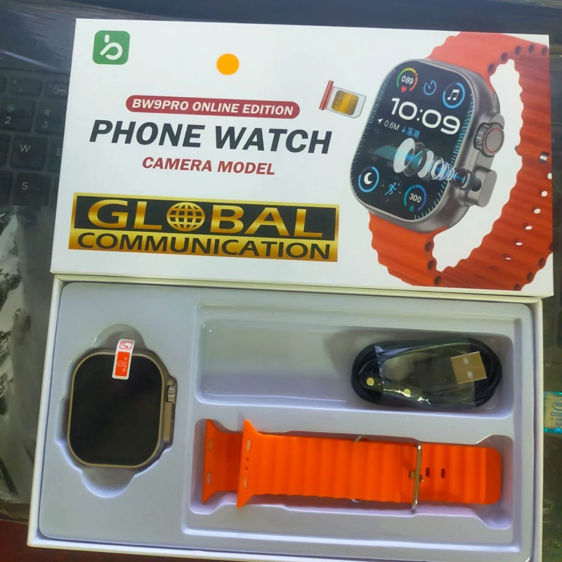 BW9 Pro SIM Supported Smart Watch with Camera, Calling Function & Fitness Tracking