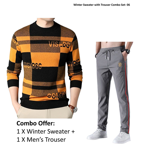Winter Sweater with Trouser Combo Set -06