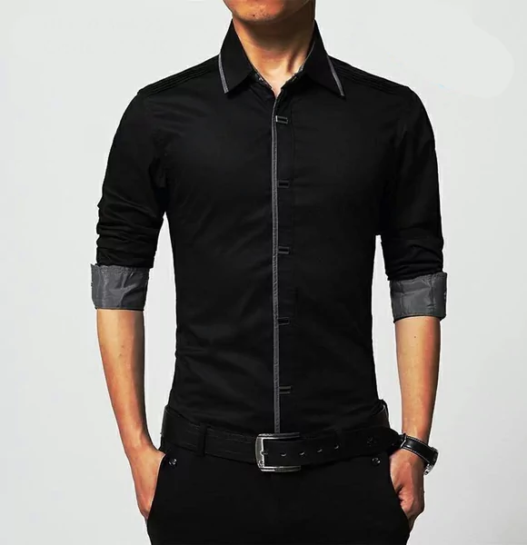 Long Sleeve Shirts for men (Black)