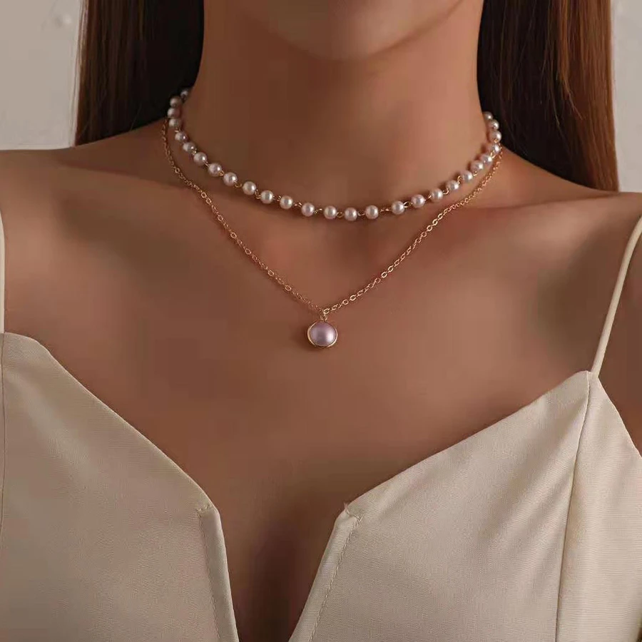 Pearl And Chain Neckpiece
