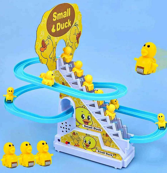 Electric Small Duck Climbing Stairs Toy
