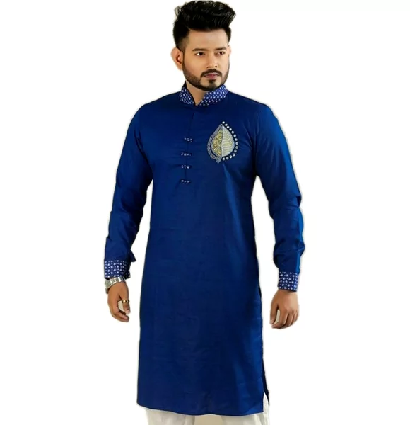 Blue 100% Cotton Panjabi for Men’s