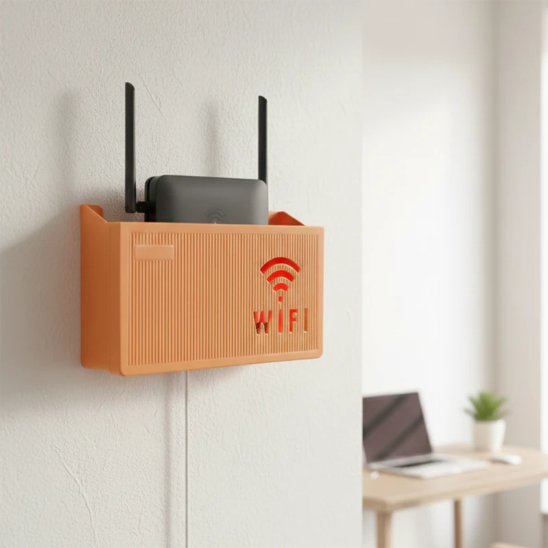 Wireless WiFi Router Wall Mounted Storage Shelf