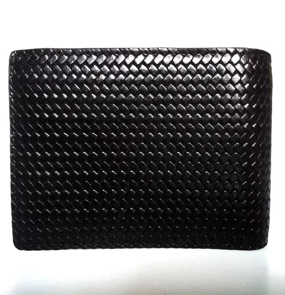 Genuine Erica Leather Men Wallets Trifold Long-Lasting Wallet Men's (Black)