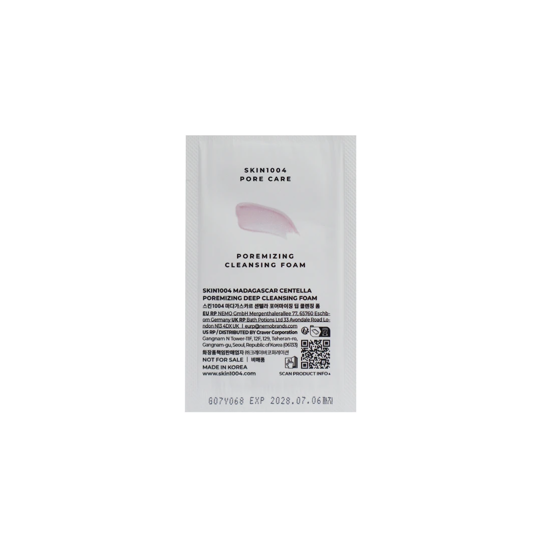 SKIN1004 Madagascar Centella Poremizing Deep Cleansing Foam 1.5ml – Pore Care & Oil Control