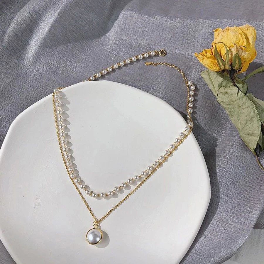 Pearl and Chain Neckpiece
