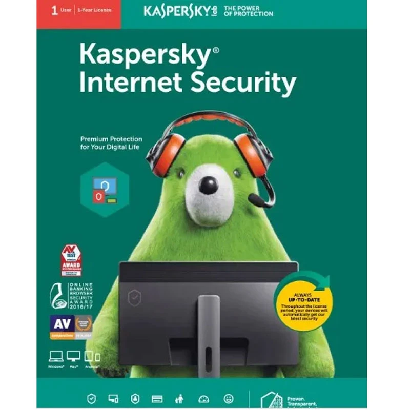 Kaspersky Internet Security (1 User 1 Year License PC / Mac) with Bag Free