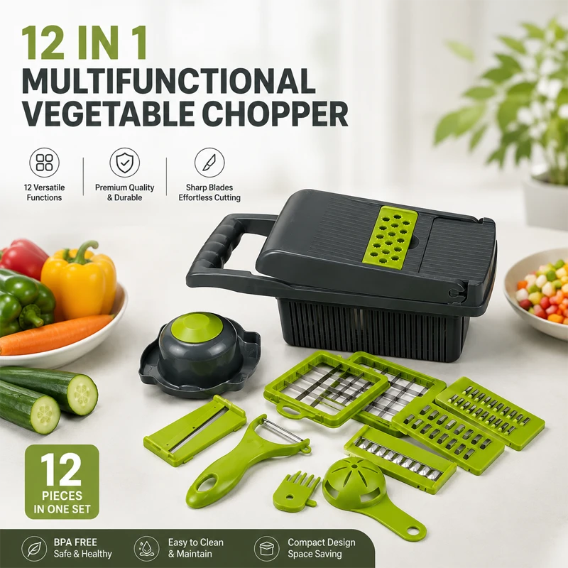 12-in-1 Multifunctional Vegetable Chopper Set