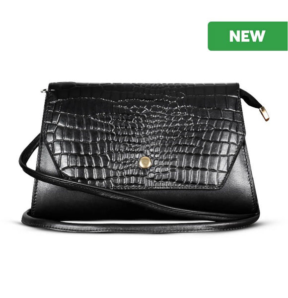 Slick Croco-Design Ladies Handbag SB-HB523 (Black)