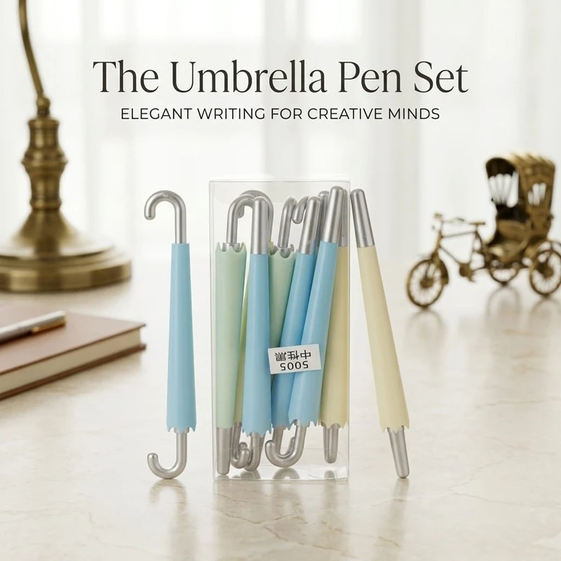 Joyful Smiley Pen Set | Cute Stationery Items For Kids & Students (12 Pcs)