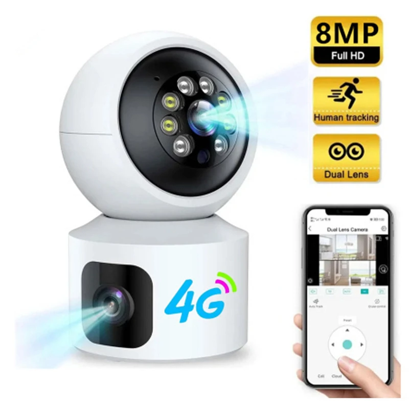 4G SIM Camera || V380 Pro Dual Lens Wi-Fi Camera with 4G SIM